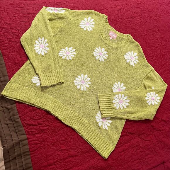 Show Me Your Mumu Women's Daisy Flower Power Knit Sweater Size Large - Picture 7 of 10